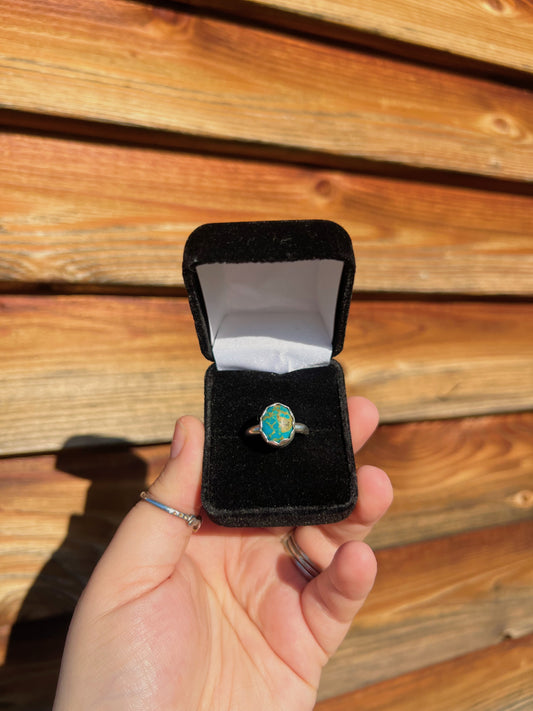 Sterling Silver & Kingman Turquoise Ring